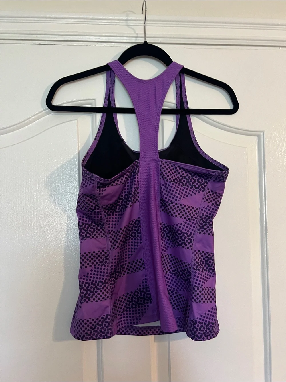 Nike Purple Patterned Dri-Fit Muscle Tank